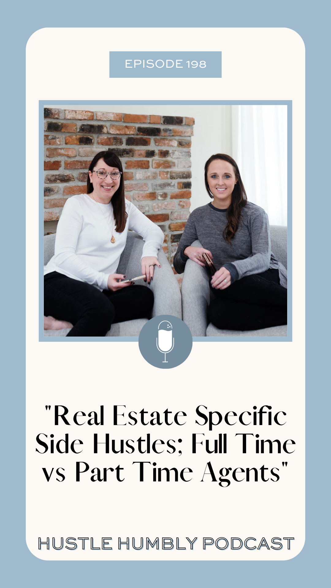 Two real estate agents discussing side hustles